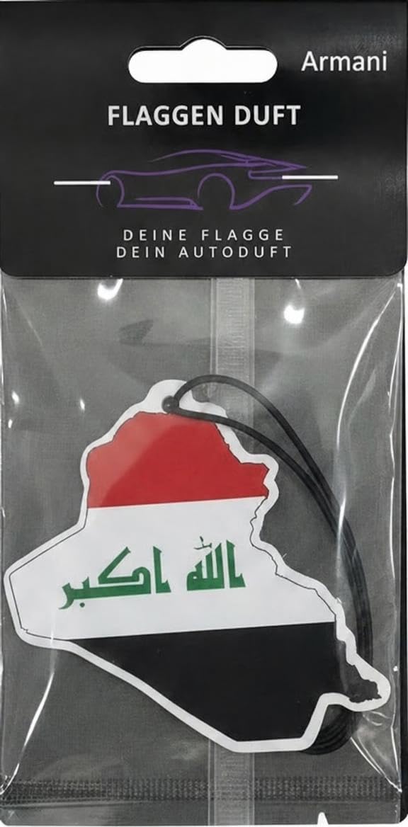 Flaggen Duft Auto Lufterfrischer, Armani, IRAK