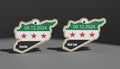 Syrien Flaggen-Duftbaum (2er-Pack) – Premium Auto-Lufterfrischer BAMBU + NEW CAR