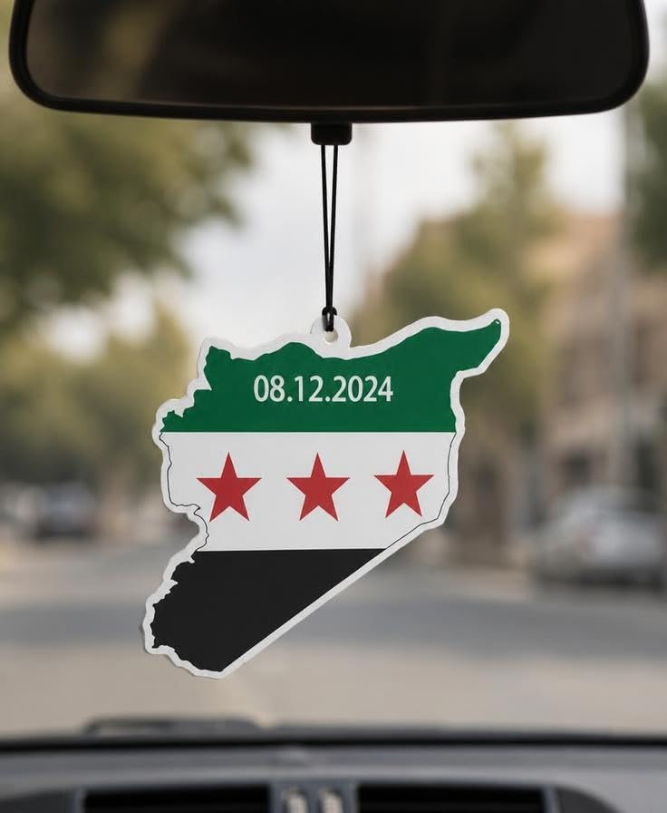 Flaggen Duft Auto Lufterfrischer, Vanille, SYRIEN