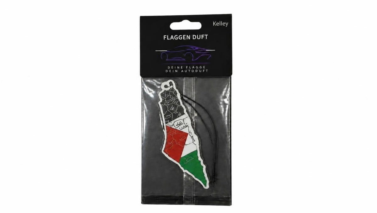 Flaggen Duft Auto Lufterfrischer, Kelly, PALASTINA