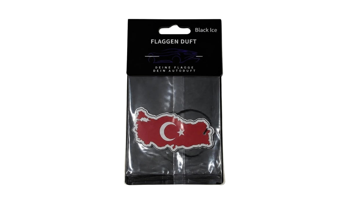 Flaggen Duft Auto Lufterfrischer, Black Ice, TÜRKEI