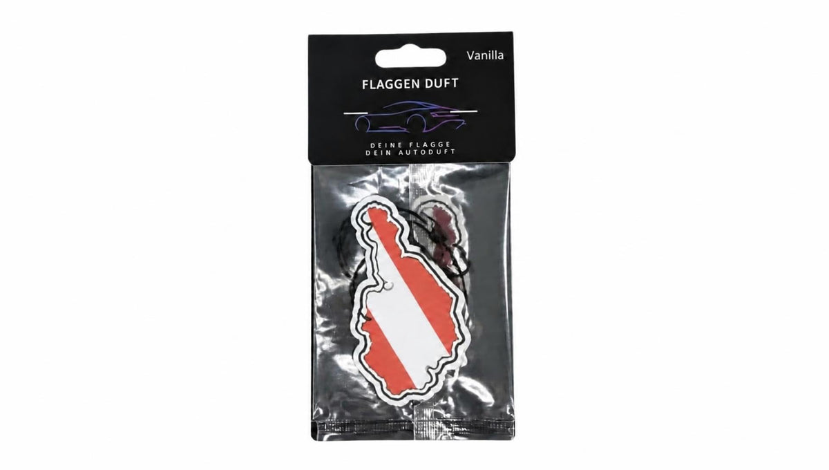 Flaggen Duft Auto Lufterfrischer, Vanille, AUSTRIA