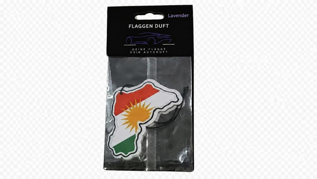 Flaggen Duft Auto Lufterfrischer, Lavender, KURDISTAN