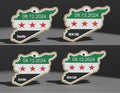 Syrien Flaggen-Duftbaum (4er-Pack) – Premium Auto-Lufterfrischer BAMBU + NEW CAR