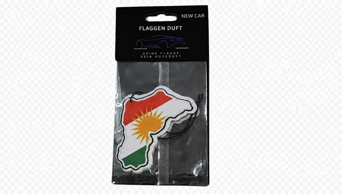 Flaggen Duft Auto Lufterfrischer, New Car, KURDISTAN