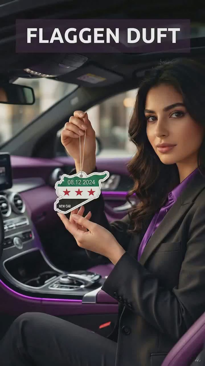 Syrien Flaggen-Duftbaum (2er-Pack) – Premium Auto-Lufterfrischer