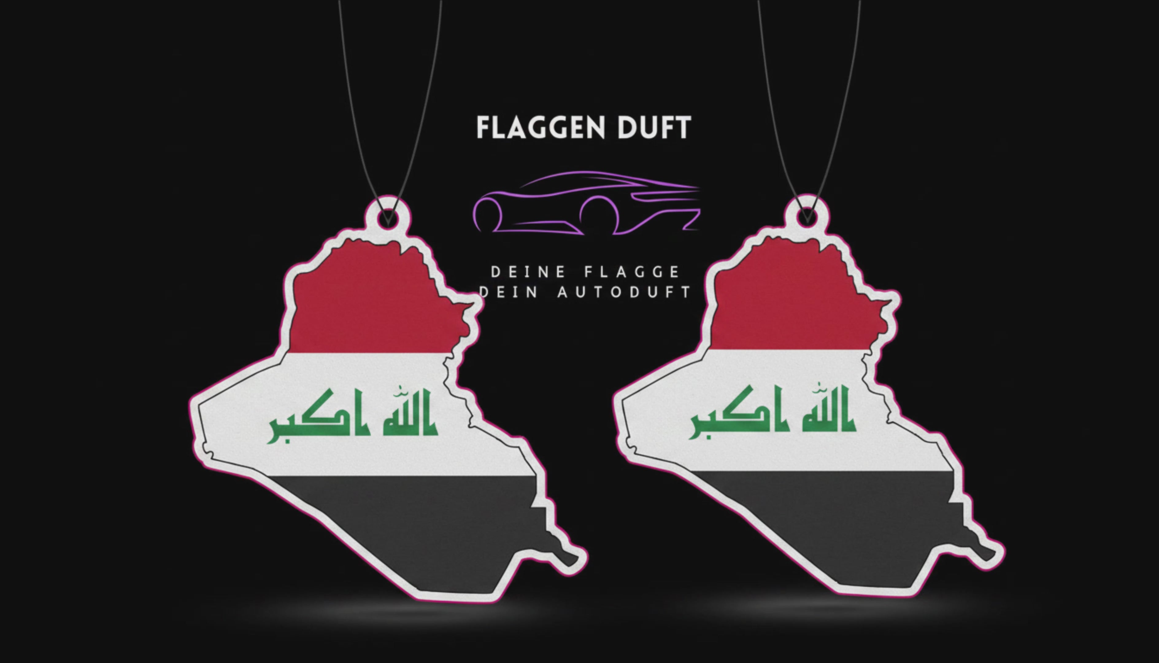 Irak Flaggen-Duft baum (2er-Pack) – Premium Auto-Lufterfrischer